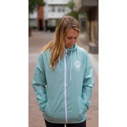 BIKE AND BREW Aqua Full Zip Windbreaker