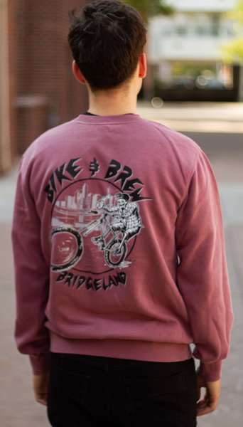 Bike and Brew Limited Edition! Maroon Skully B Crew Neck