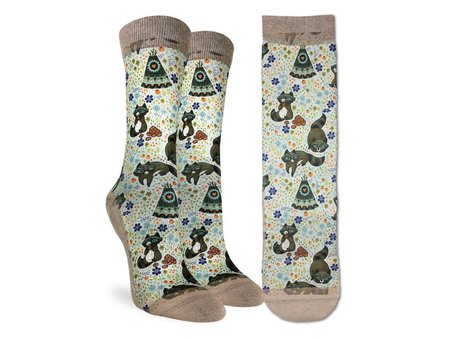 Good Luck Sock Happy Racoons Size 5-9