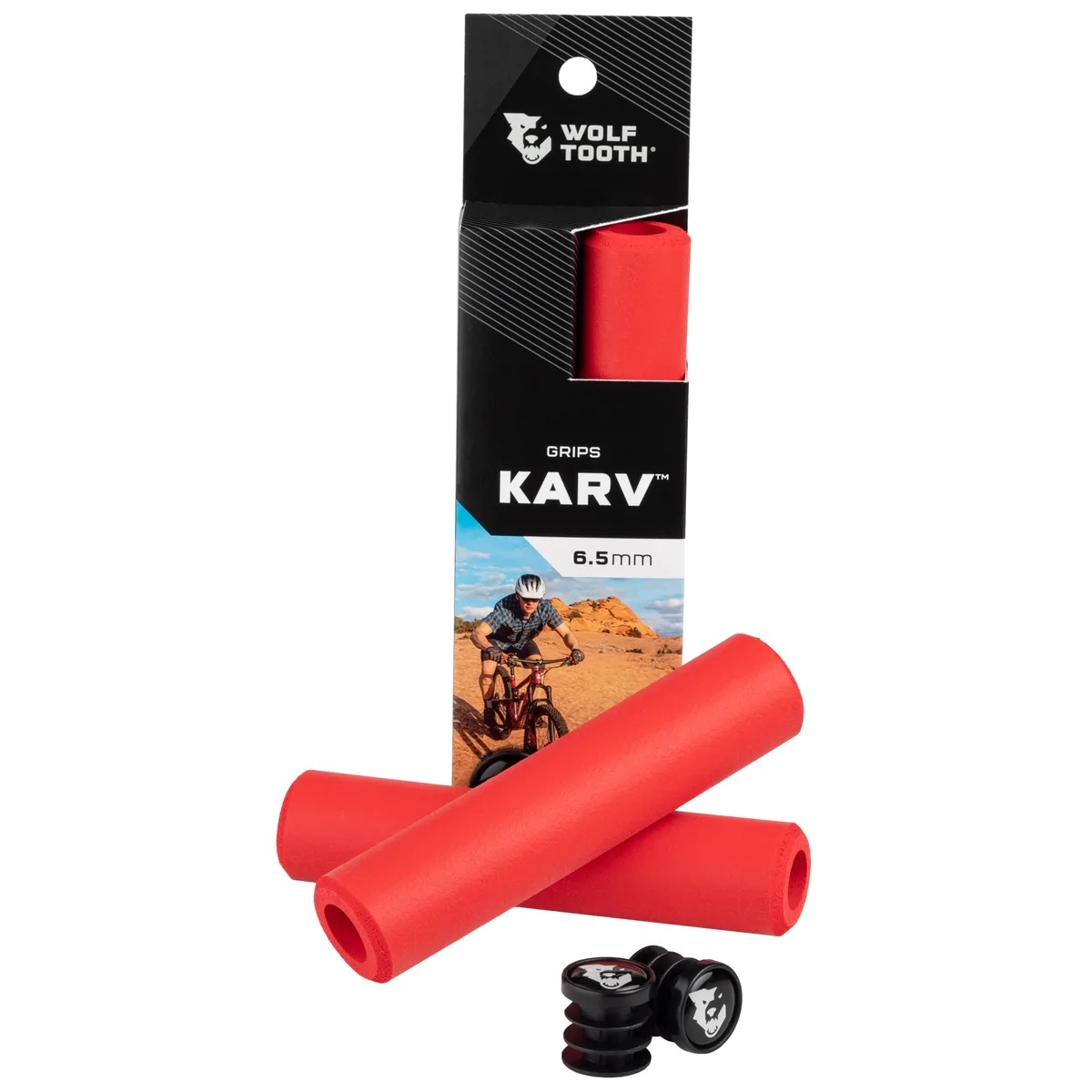 Wolf Tooth Silicone Mountain Bike Grips: Fat Paw Black