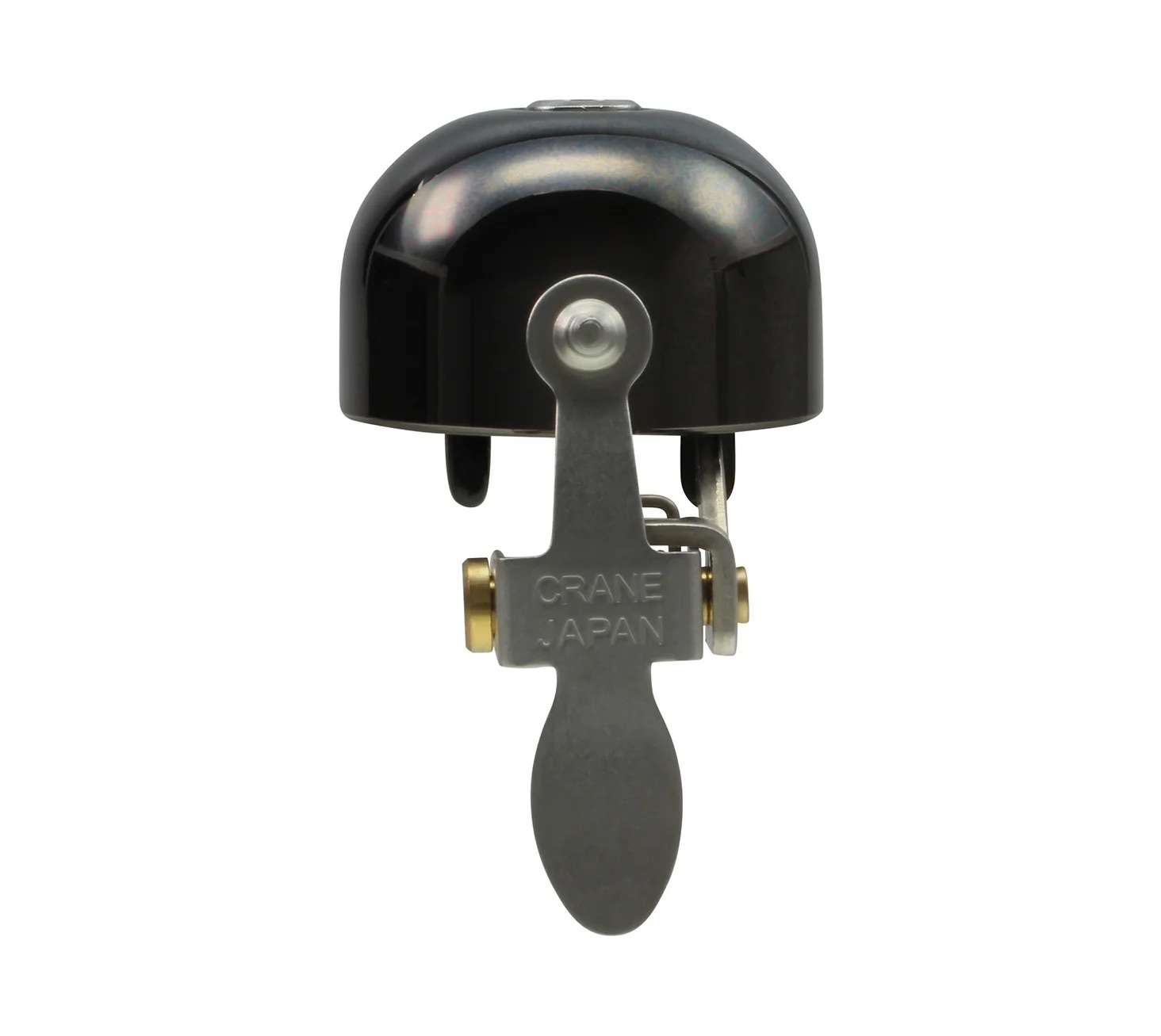 Crane Bell Co E-Ne Bell - Sonnette Vélo Noir Néo - Laiton - Neuve