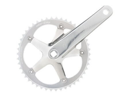 All-City 612 Track Crank 170mm 144BCD 46t Silver W/O BB - Bike and 