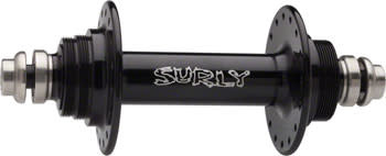 SURLY Ultra New Rear Hub - Threaded x 130mm, Rim Brake, Fixed/Free, Black, 32H