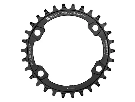 Wolf Tooth Components 96 BCD 30T 1x Chainring 4 Bolt Black