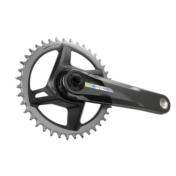 SRAM Force D2 1x, Crankset, Speed: 12, Spindle: 28.99mm, BCD: Direct Mount, 40, DUB, 170mm, Black, Road Disc