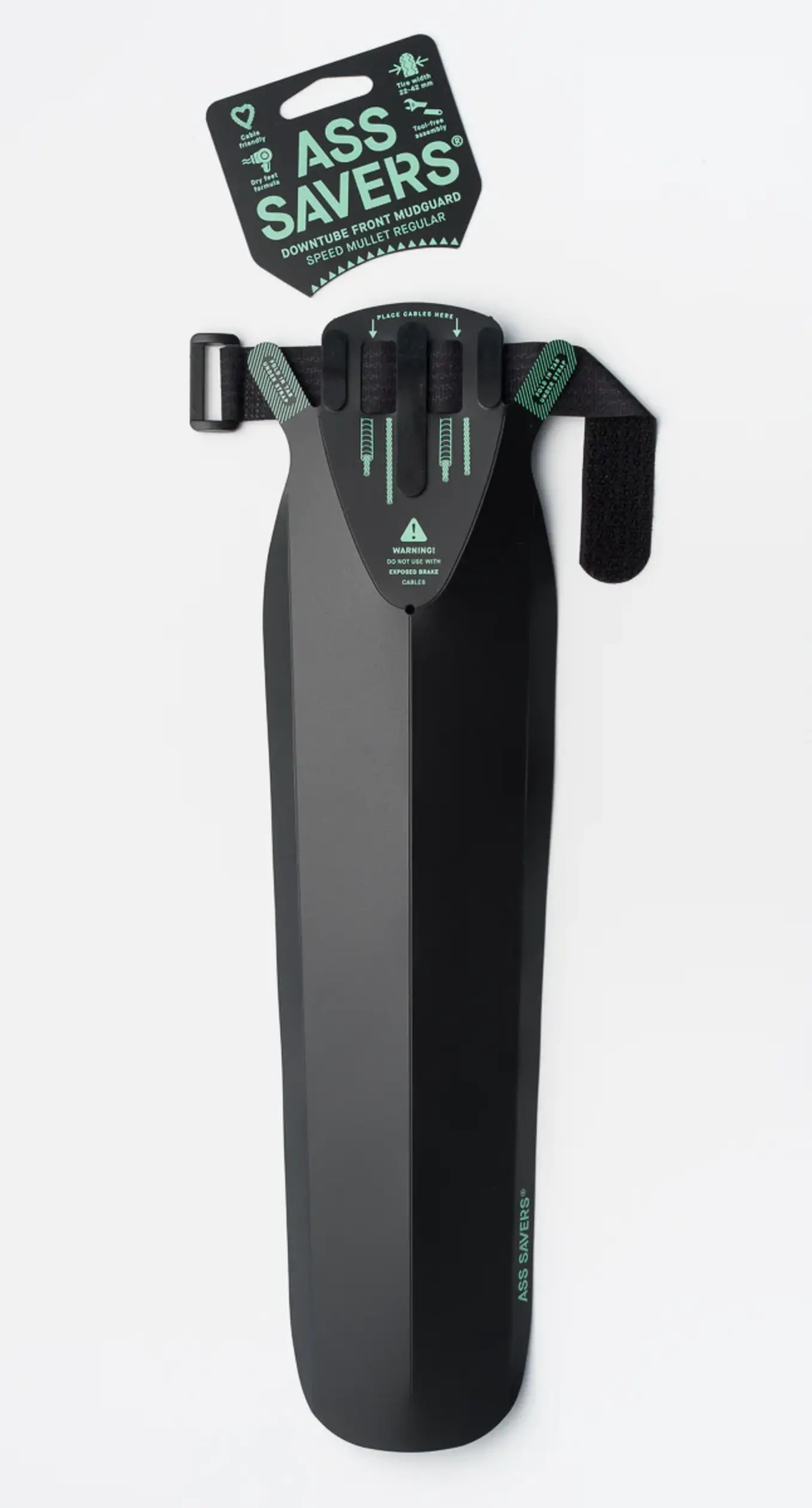 Ass Saver Speed Mullet Regular Front Fender Black Bike and Brew