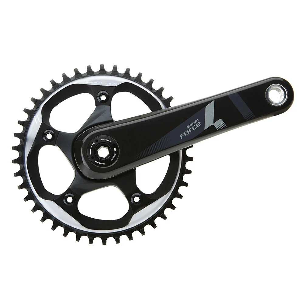 SRAM Force1, Crankset, 11 sp., 170mm, 42T, BCD:110mm, BB30, 68mm, 45.5mm, Black