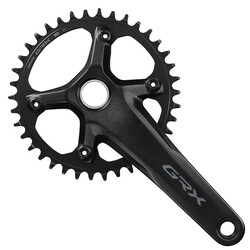 SHIMANO GRX FC-RX610-1 Crankset - 172.5mm 38 Tooth 12-Speed 24mm Spindle 110 BCD