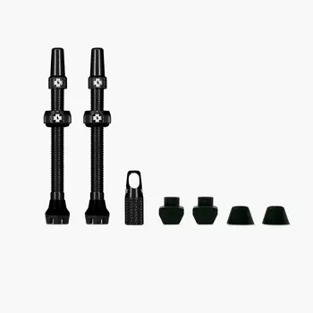 MUC-OFF V2, Tubeless Valve, Presta, 80mm, Black, Pair