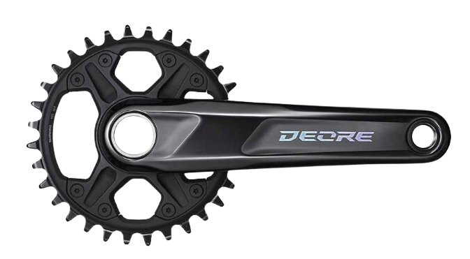 SHIMANO FC-M6130-1, Crankset, Speed: 12, BCD: Direct Mount, 32, Hollowtech II, 170mm, Black, MTB, Set