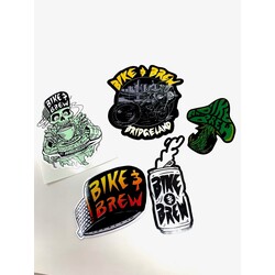 BIKE AND BREW Sticker Pack - Radness Part 1