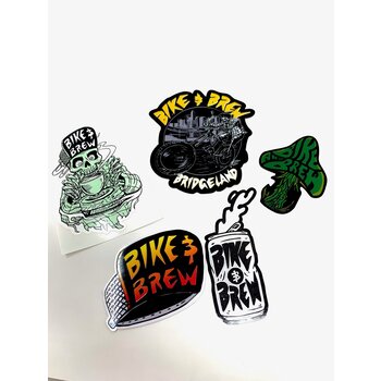 BIKE AND BREW Sticker Pack - Radness Part 1
