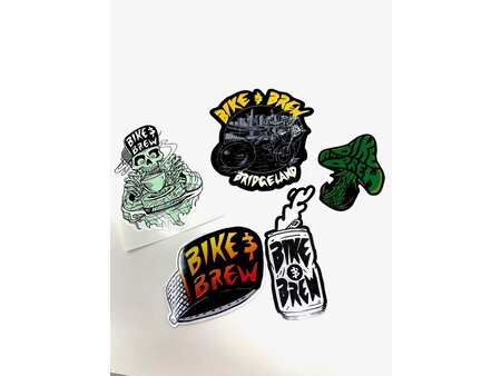 Bike and Brew Sticker Pack - Radness Part 1