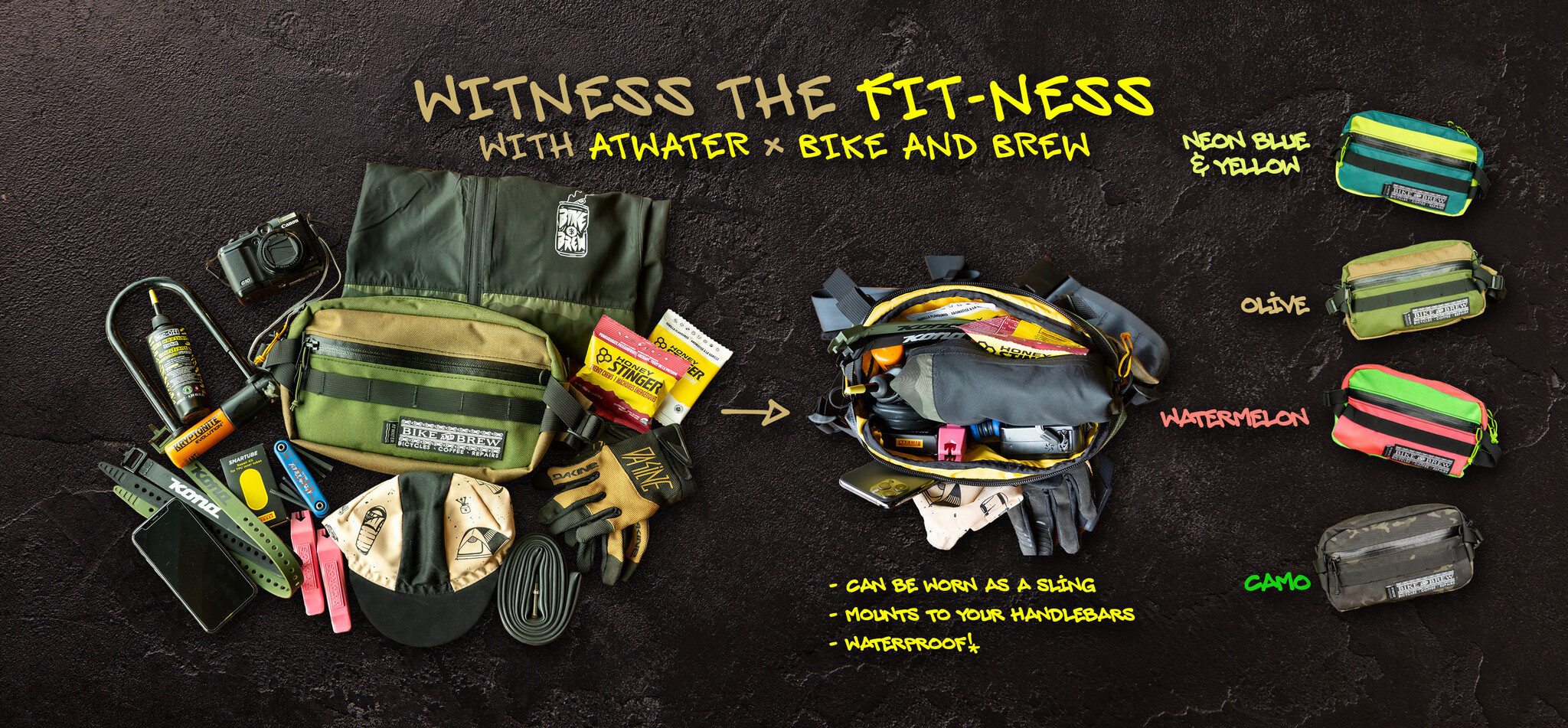 Atwater x bike and brew forester bag