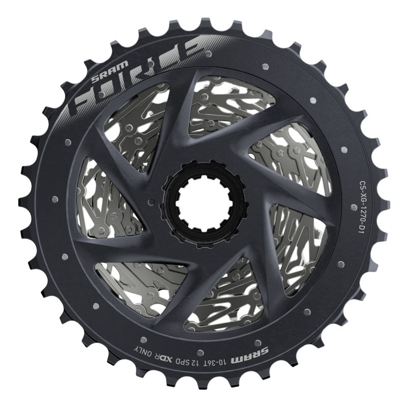 パーツ SRAM FORCE XG-1270-D1 10-36T 12s SRAM Force XG-1270 12 Speed Cassette 10-36 Tooth - Silver