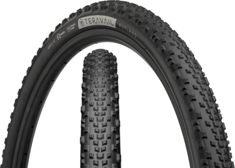 Teravail Rutland Tire - 700 x 42 Tubeless Folding Black Durable