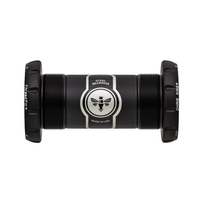CHRIS KING BSA ThreadFit 30mm Bottom Bracket Stainless bearings - Black