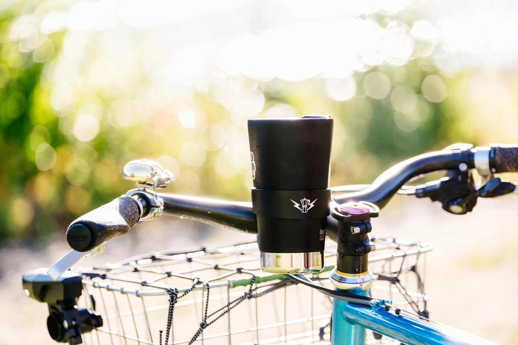 PORTLAND DESIGN WORKS Bar-ista Cup Holder: For 22.0-26.00mm Handlebars - Black