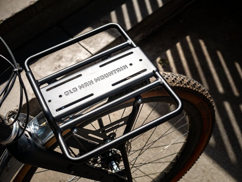 Old Man Mountain Pizza Rack (w/ 3 pack mounts on uprights) - Bike