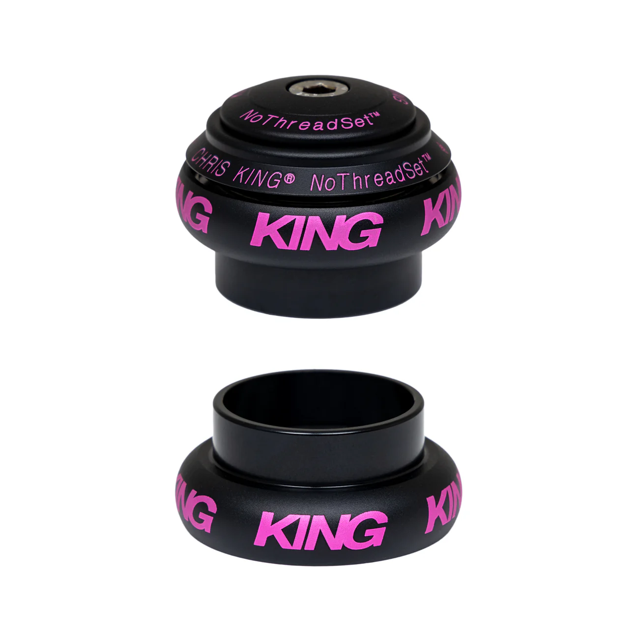 CHRIS KING NoThreadSet Headset 1-1/8" - Two Tone Black Punch