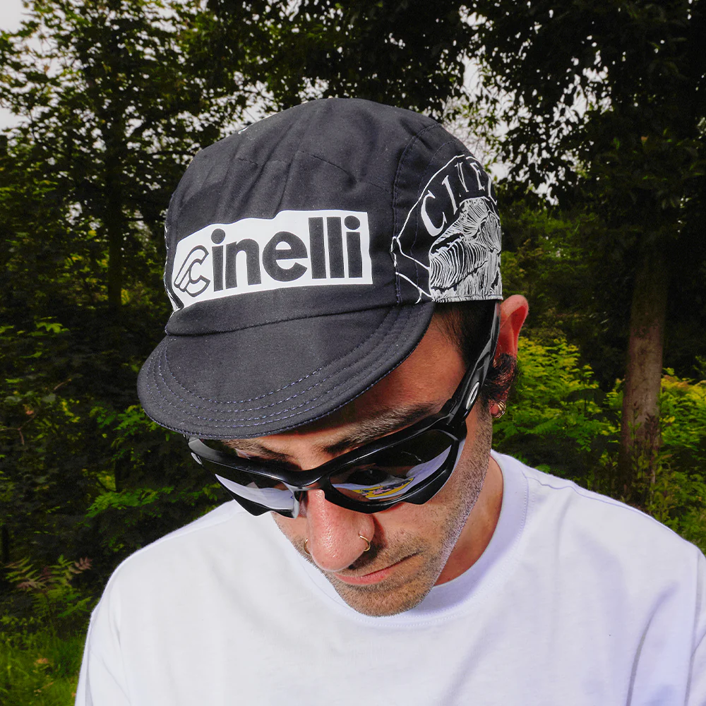 CINELLI Explorer Gerry Wedd Cyclist Surfer Blue Cycling Cap