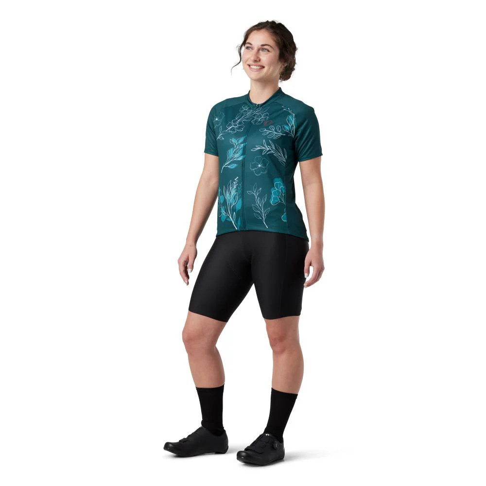 PEARL IZUMI Women's Dark Sea/SS Wildflower Classic Jersey
