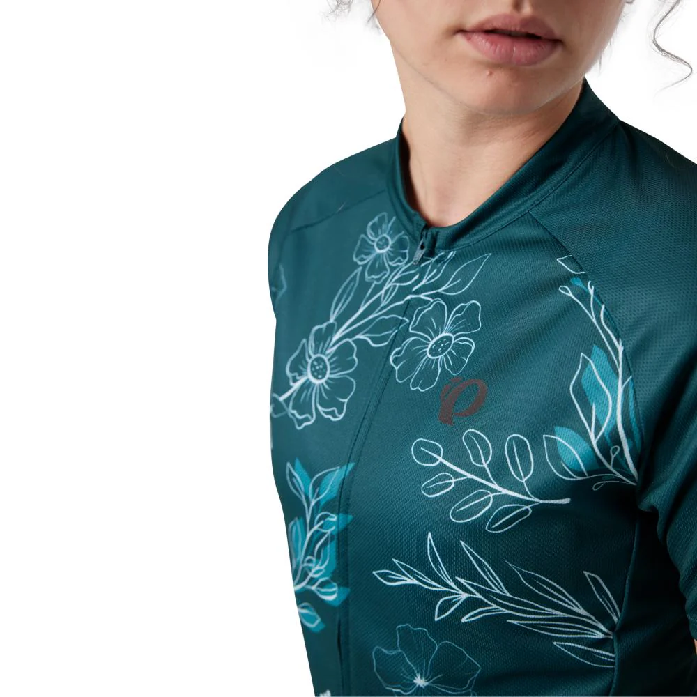 PEARL IZUMI Women's Dark Sea/SS Wildflower Classic Jersey