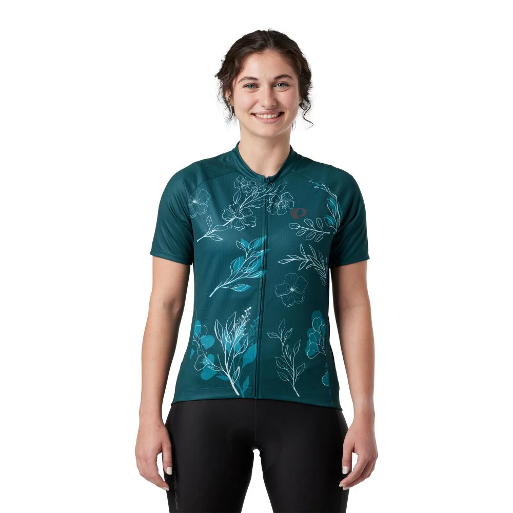 PEARL IZUMI Women's Dark Sea/SS Wildflower Classic Jersey