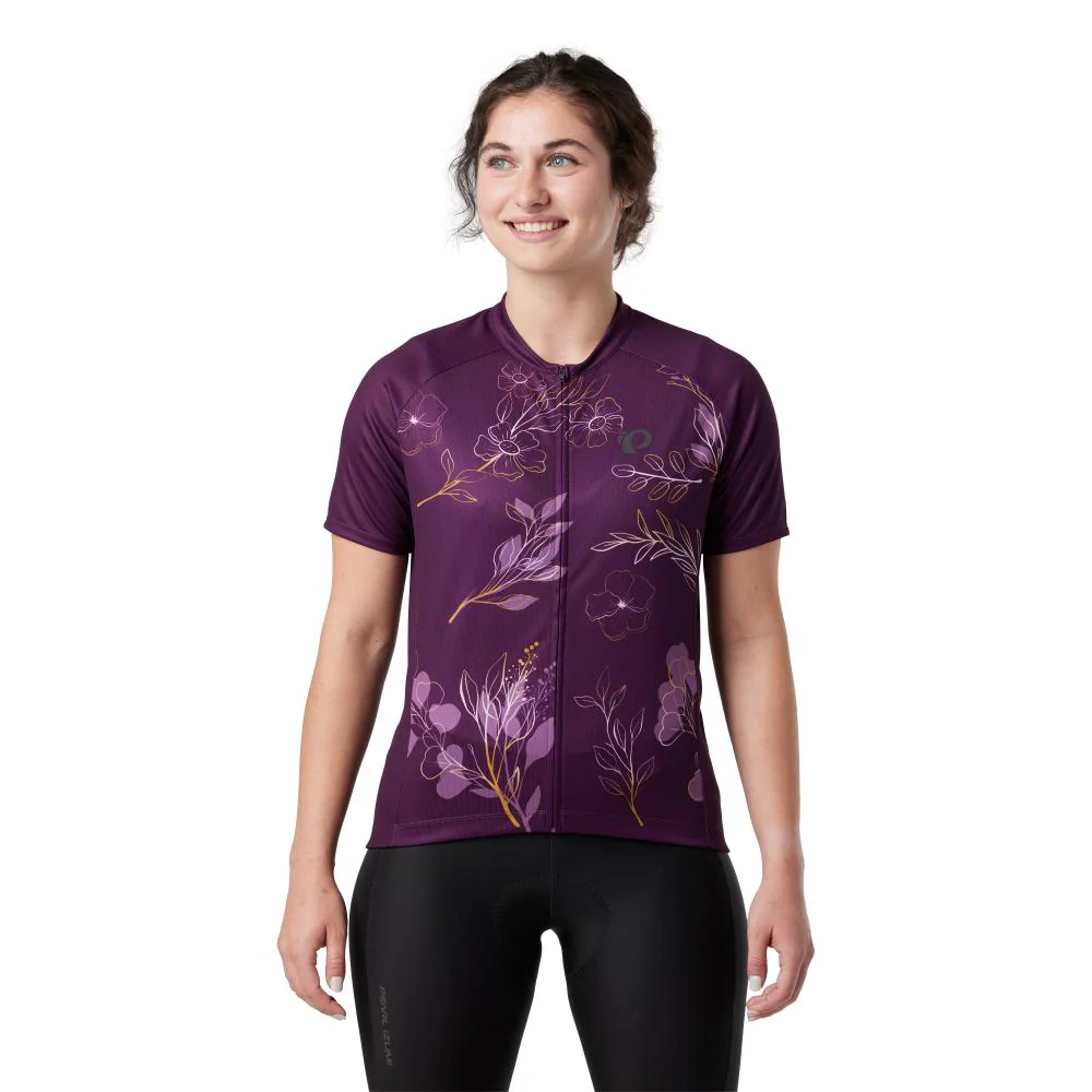 PEARL IZUMI Women's Dark Violet/Gold Wildflower Classic Jersey