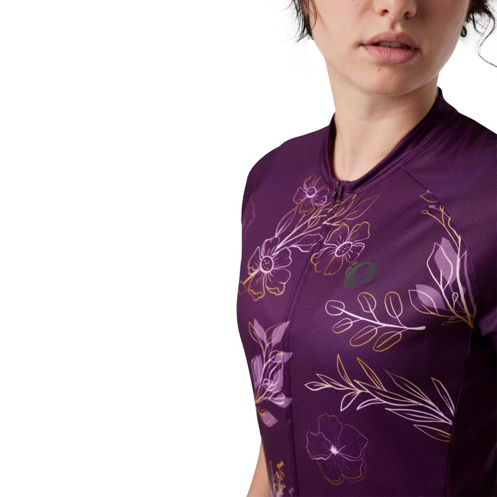 PEARL IZUMI Women's Dark Violet/Gold Wildflower Classic Jersey