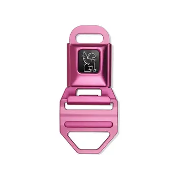 Chrome Large Seatbelt Buckle - Pink