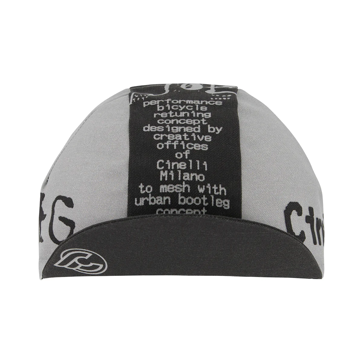 CINELLI Bootleg Silver & Black Cycling Cap