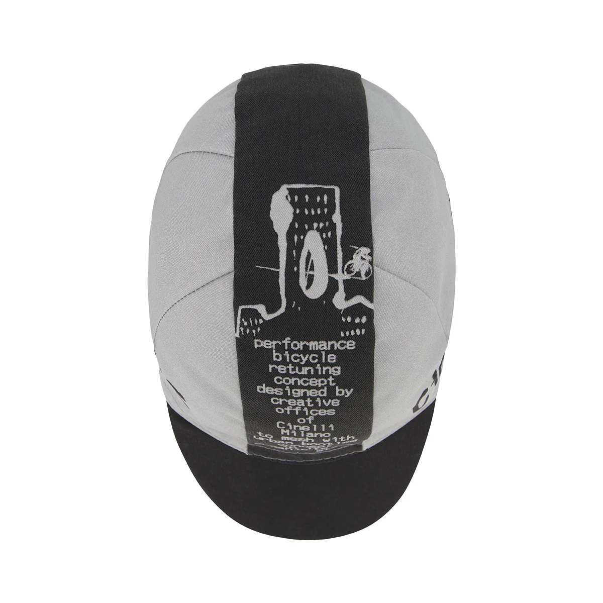 CINELLI Bootleg Silver & Black Cycling Cap