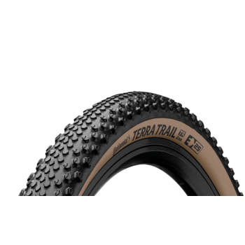 CONTINENTAL Terra Trail ShieldWall Tire - 700 x 45 Tubeless Folding PureGrip - Brown