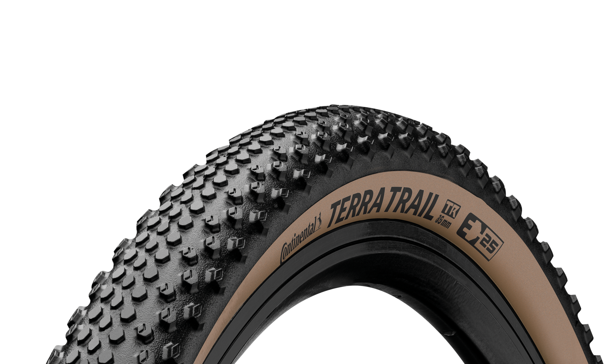 CONTINENTAL Terra Trail ShieldWall Tire - 700 x 45 Tubeless Folding PureGrip - Brown