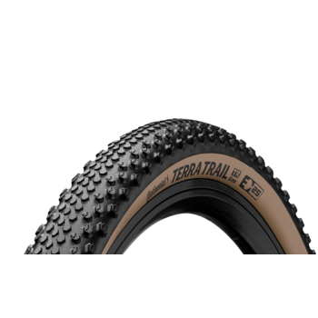 CONTINENTAL Terra Trail ShieldWall Tire - 700 x 40 Tubeless Folding PureGrip - Brown