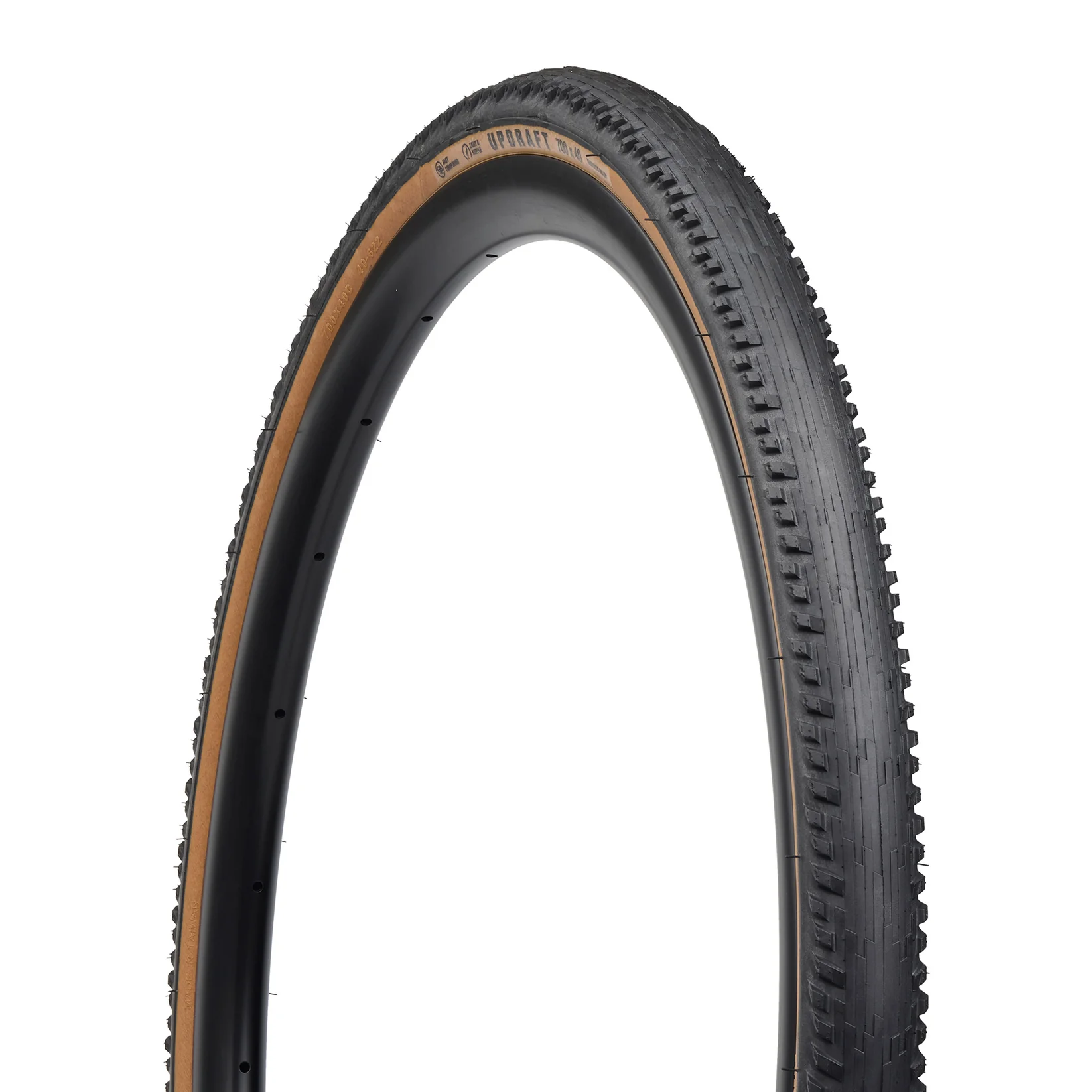 TERAVAIL Updraft Tire 700 x 45 Tubeless Folding Light and Supple Fast Compound - Tan
