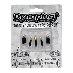DYNAPLUG Combo Pack 5 Tubeless Tire Repair Plugs (Pointed Soft Nose Tip + Megaplug)