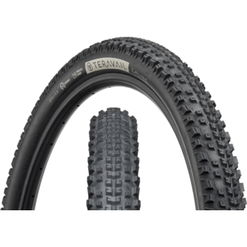 TERAVAIL Ehline Tire - 27.5 x 2.3 Tubeless Folding Light and Supple - Black