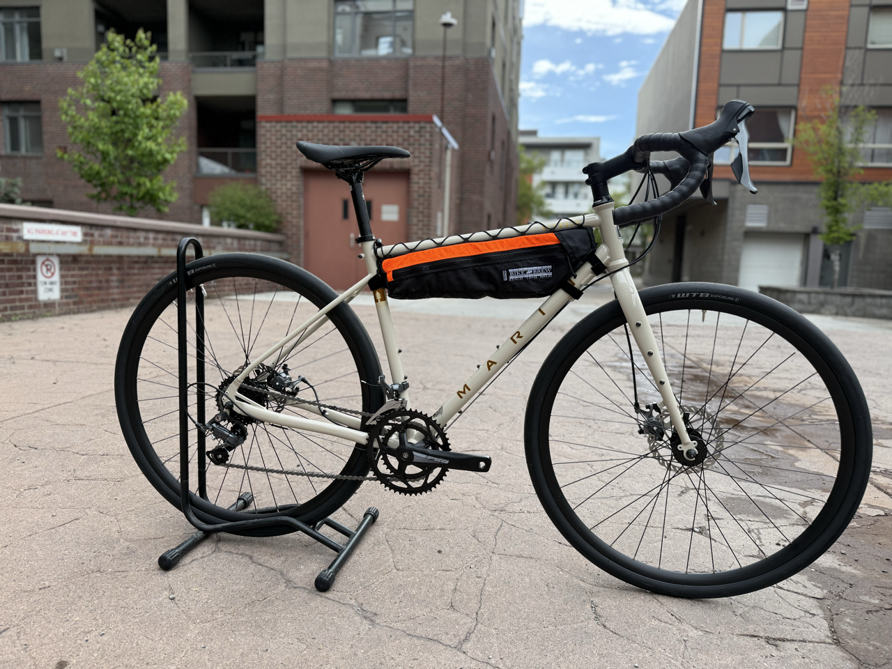 ATWATER ATELIER x B&B - Expedition Frame Bag - Orange/Black