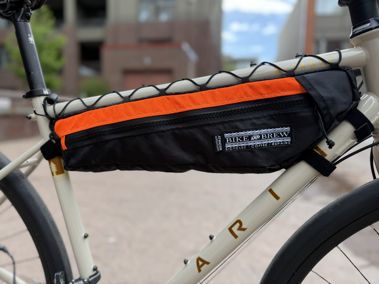 ATWATER ATELIER x B&B - Expedition Frame Bag - Orange/Black