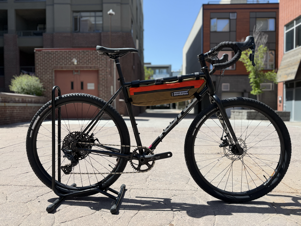 ATWATER ATELIER x B&B - Half Frame Bag - Coyote/Orange