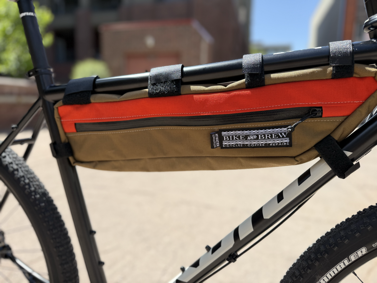 ATWATER ATELIER x B&B - Half Frame Bag - Coyote/Orange