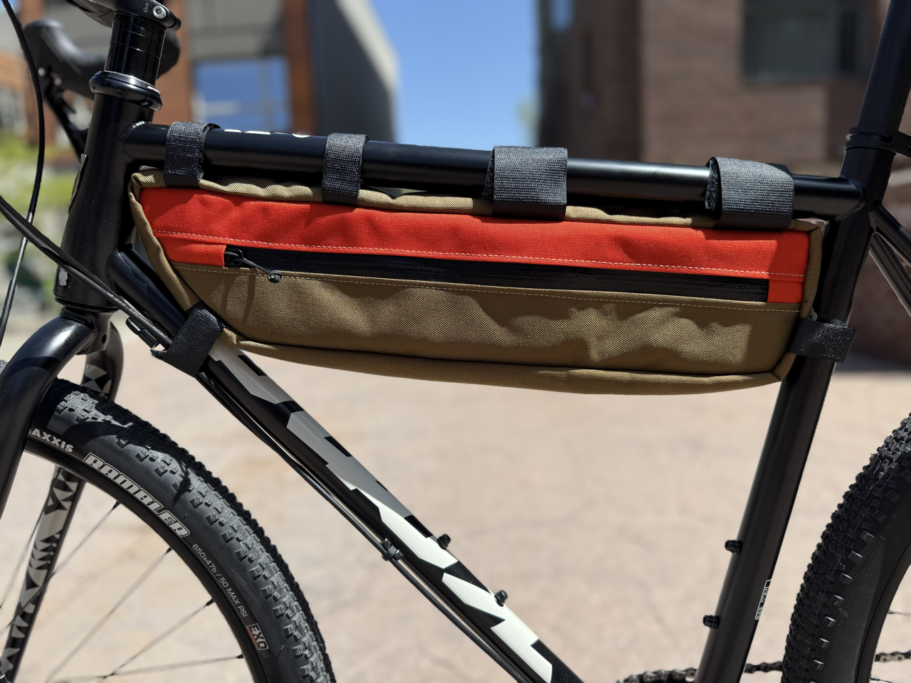 ATWATER ATELIER x B&B - Half Frame Bag - Coyote/Orange