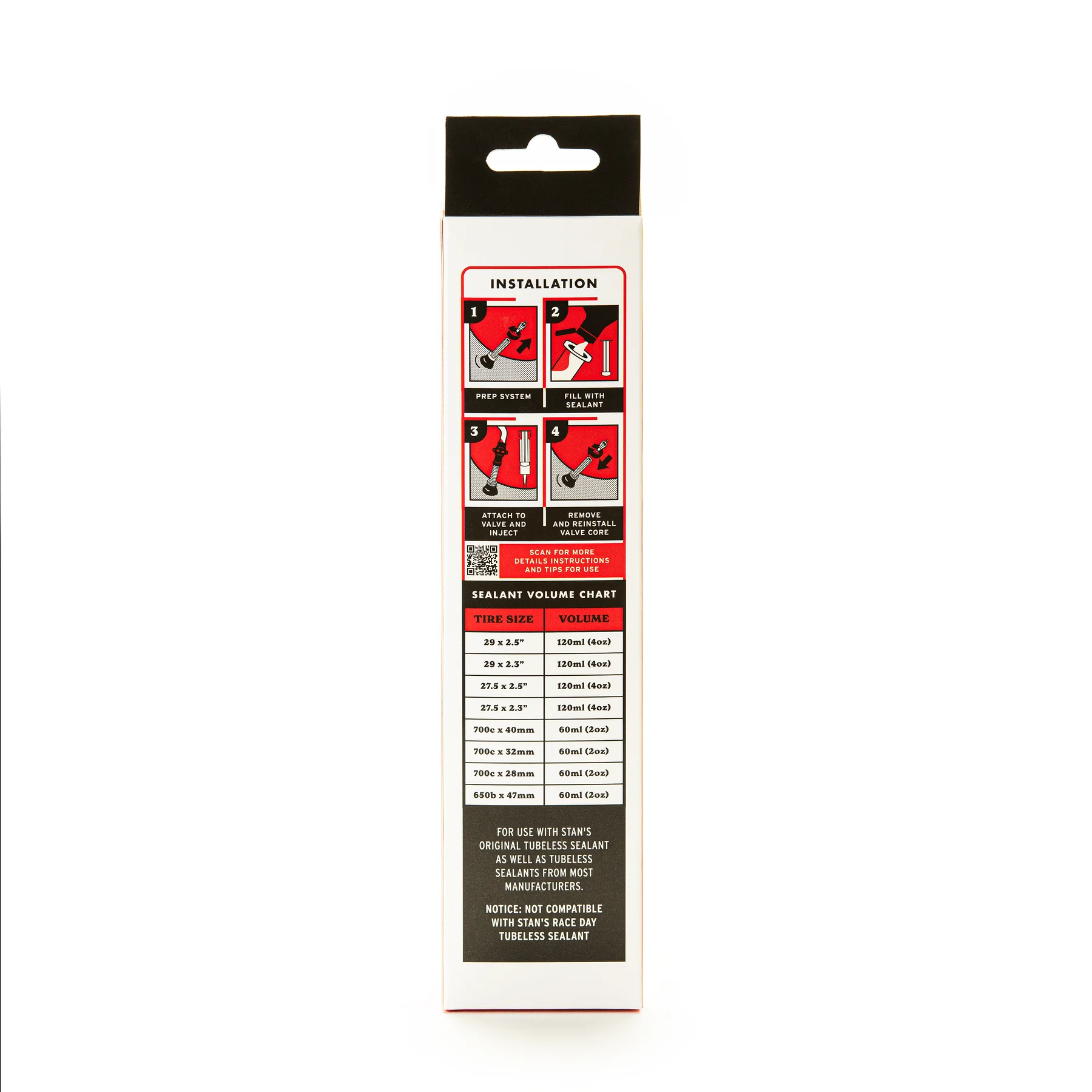 STANS NO TUBES Sealant Solution 2oz. Syringe Injector Tool