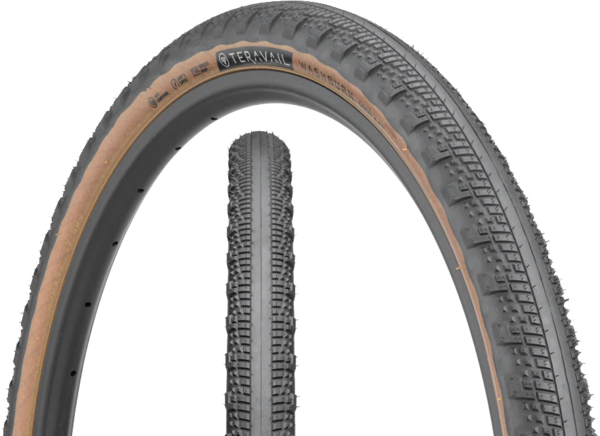 TERAVAIL Washburn Tire - 700 x 38, Tubeless, Folding, Tan, Durable
