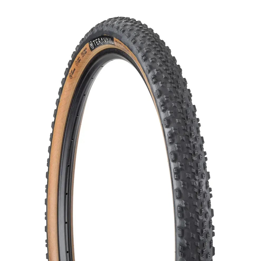 TERAVAIL Rutland Tire - 700 x 38 Tubeless Folding Tan Light and Supple