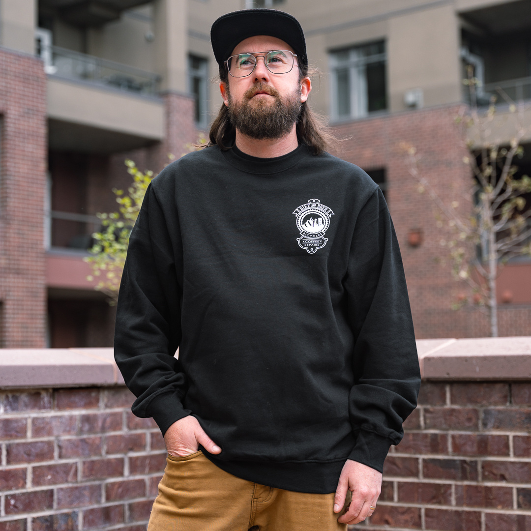 BIKE AND BREW OG Crew Pullover | Black