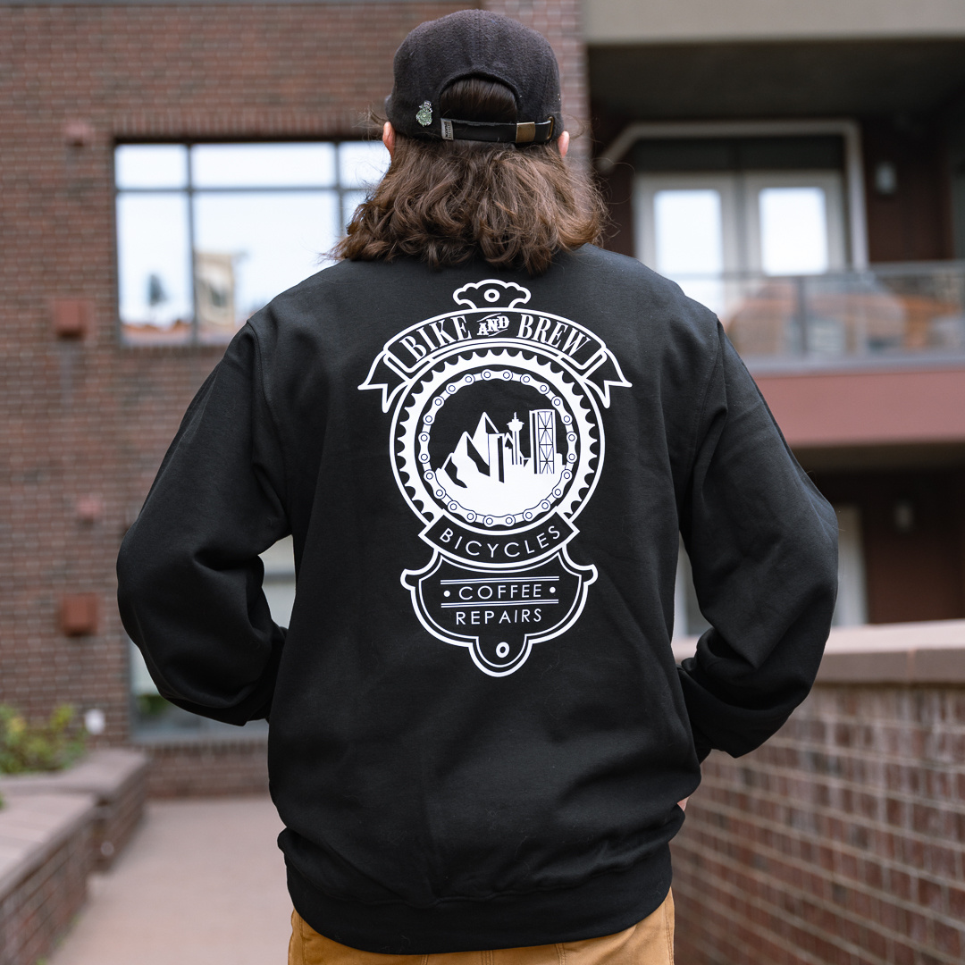 BIKE AND BREW OG Crew Pullover | Black