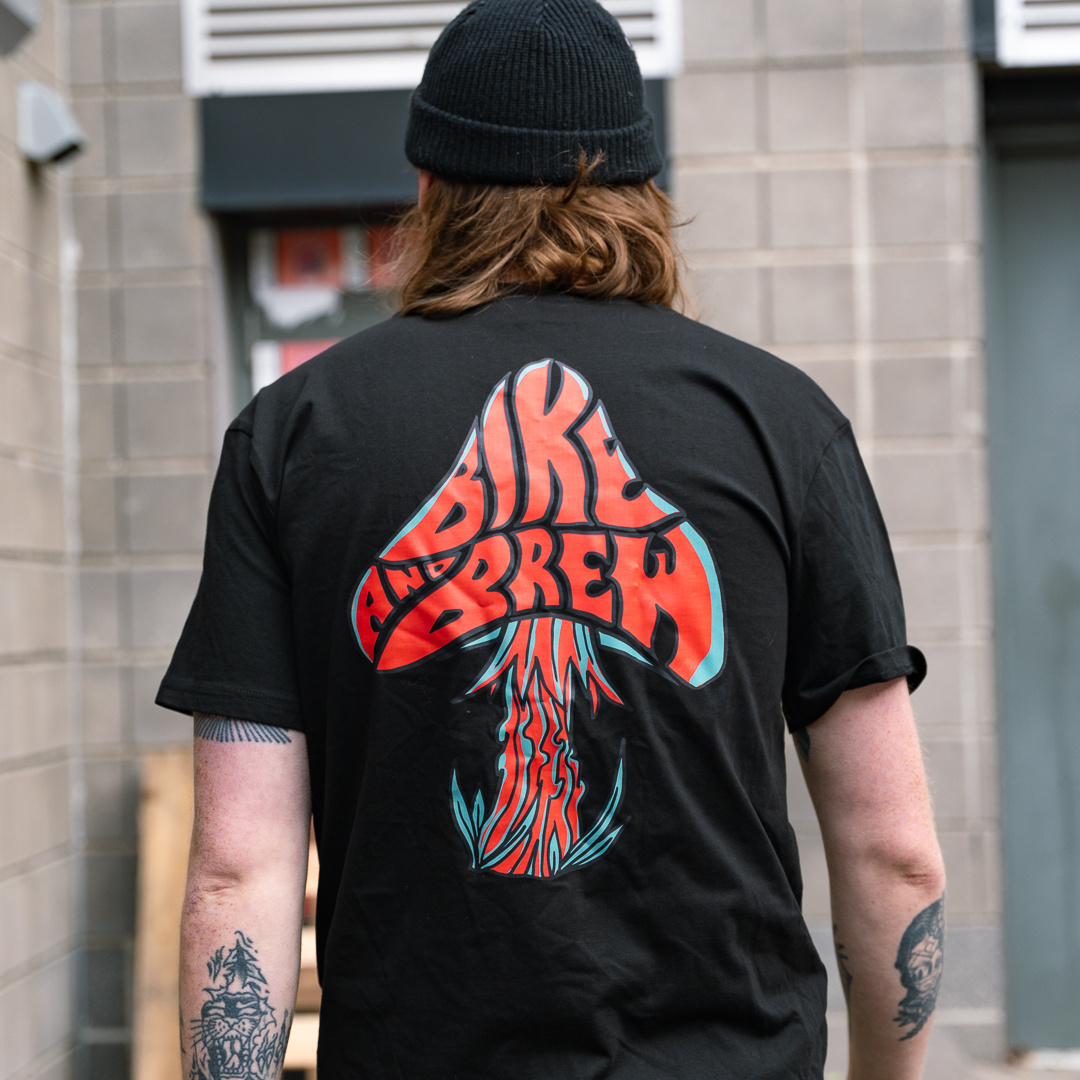 BIKE AND BREW Bike and Brew T-Shirt | Red Mushroom